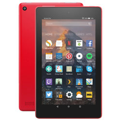 New Amazon Fire 7 Tablet with Alexa, Quad-core, Fire OS, 7, Wi-Fi, 8GB, 7, With Special Offers Punch Red